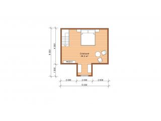 Баня-Дом 6х6м проект Николь 55.5м2 из бруса