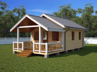 Дом 10х5м проект Артур 50м2 из бруса