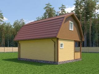 Баня-Дом 8х6. м проект Моника 76.48м2 из бруса