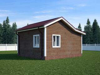 Баня 6х6м проект Джульетта 34.49м2 из бруса